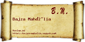 Bajza Mahália névjegykártya